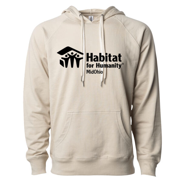 Icon Unisex Lightweight Loopback Terry Hooded Sweatshirt - Printed Logo Thumbnail