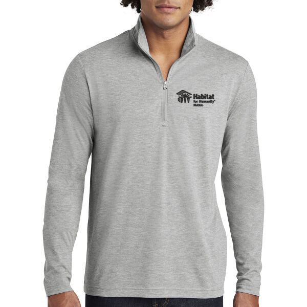 Sport-Tek PosiCharge Tri-Blend Wicking 1/4 Zip Pullover - Embroidered Logo Thumbnail