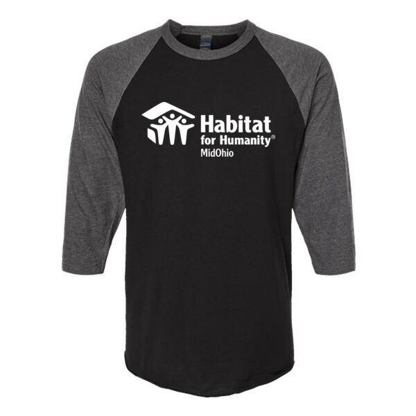 Tultex Unisex Fine Jersey Raglan T-Shirt - Printed Logo Thumbnail