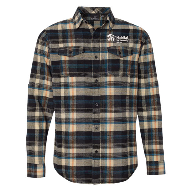 Burnside Yarn Dyed Long Sleeve Flannel Shirt - Embroidered Logo Thumbnail