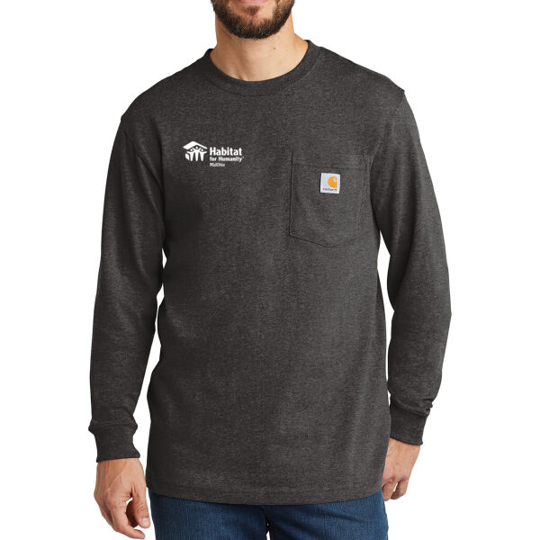 **CLOSEOUT ITEM** Workwear Pocket Long Sleeve T Shirt - Printed Logo Thumbnail