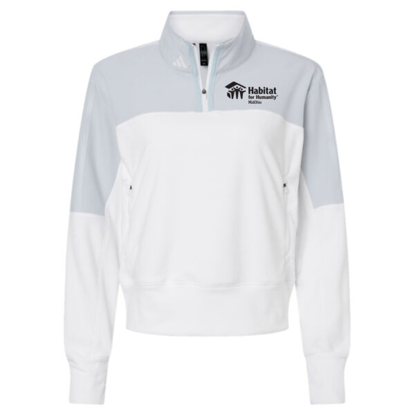 Adidas Women's Fleece Quarter-Zip Pullover - Printed Logo Thumbnail