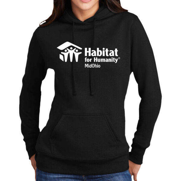 Port & Co Women's Core Fleece Pullover Hooded Sweatshirt - Printed Logo Thumbnail
