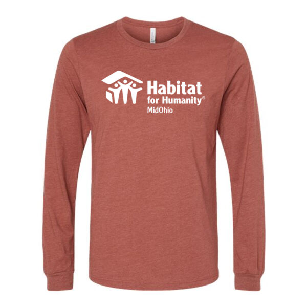 BELLA + CANVAS Heather CVC Long Sleeve Tee - Printed Logo Thumbnail