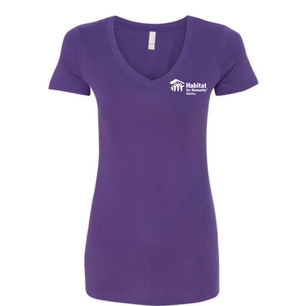 Next Level Women's Ideal V-Neck T-Shirt - Printed Logo Thumbnail
