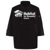 Ten Pearl Button Black Chef Coat Thumbnail